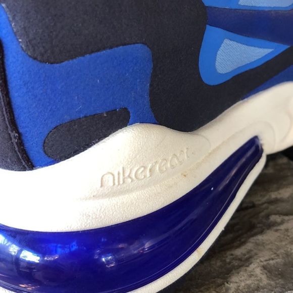 Nike Air Max 270 React Pacific/Hyper Blue CI3866 400 running Size 8.5 men's - Picture 8 of 16